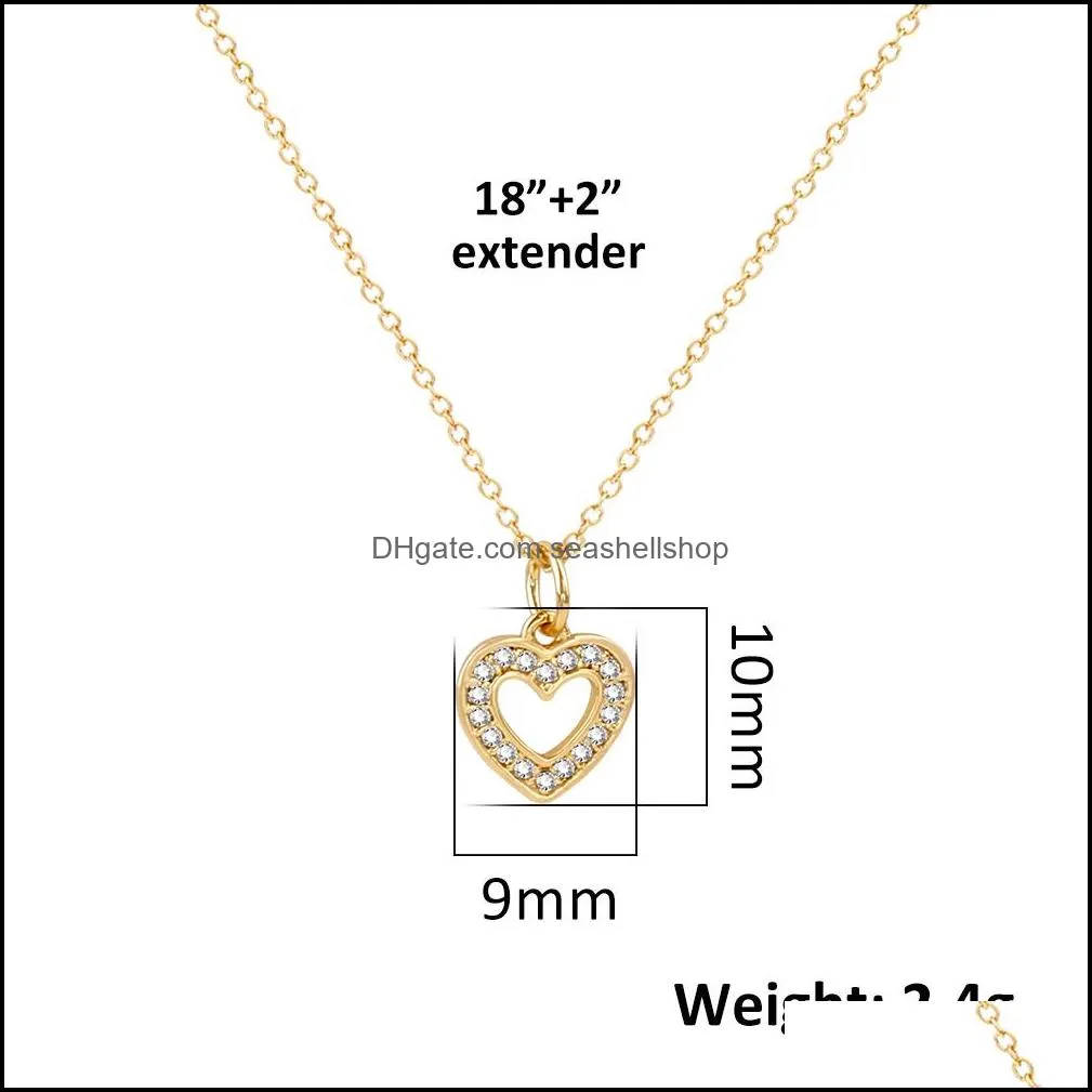 hollow love heart mom necklace stainless steel chain gold necklace mother jewelry gift