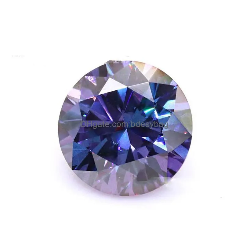 other 13ct changed blue color vvs round moissanite loose stones synthesis gemstone for diy jewelry ring pass testother otherother