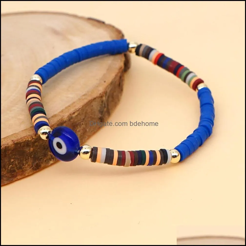 Handmade Evil Blue Eye Mexican Bracelet Charms With Polymer Clay Beads  Perfect Friendship Jewelry Gift For Women 4mm B Bs With Drop Delivery OTLCW  From Whole2019, $1.01