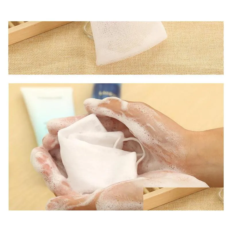  soap blister bubble net mesh soap face wash froth nets soap mesh bag manual bag bathroom accessories