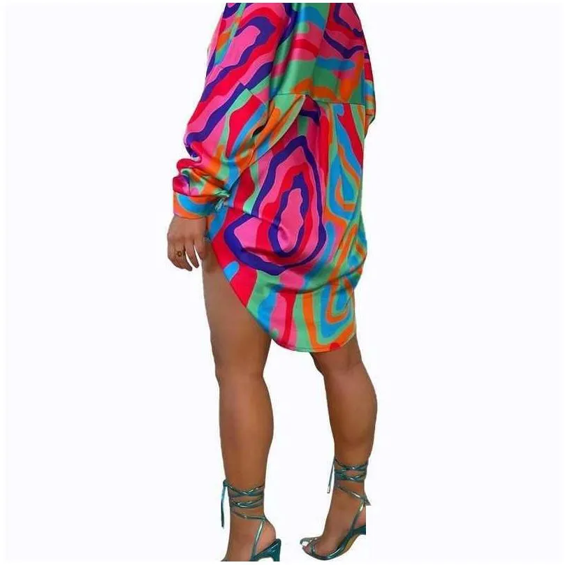 retail designer women shirt dresses tie dye print fashion cardigan dress