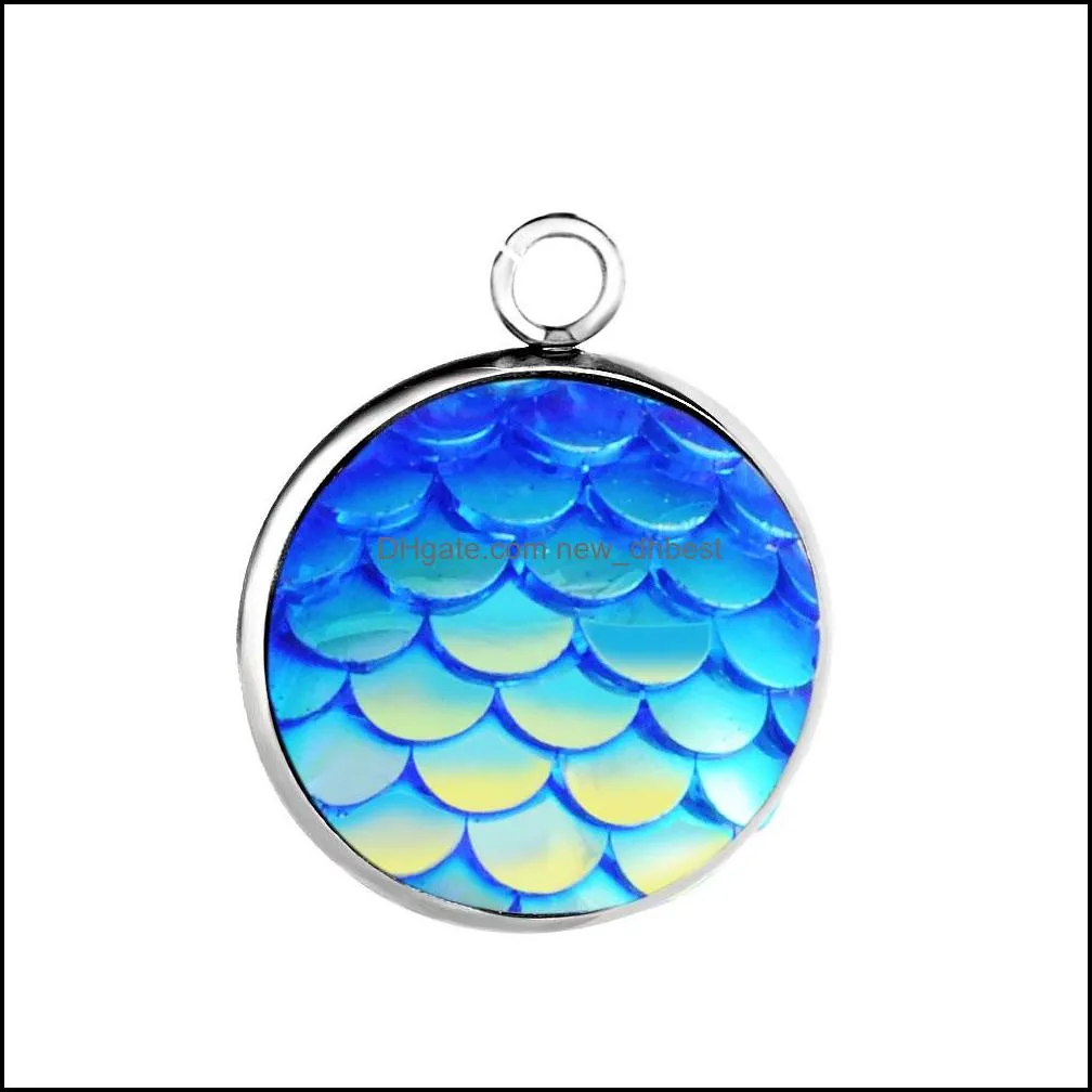  arrival 20pcs / set fish scales pendant for making necklace bracelet diy silver plated jewelry accessory wholesale
