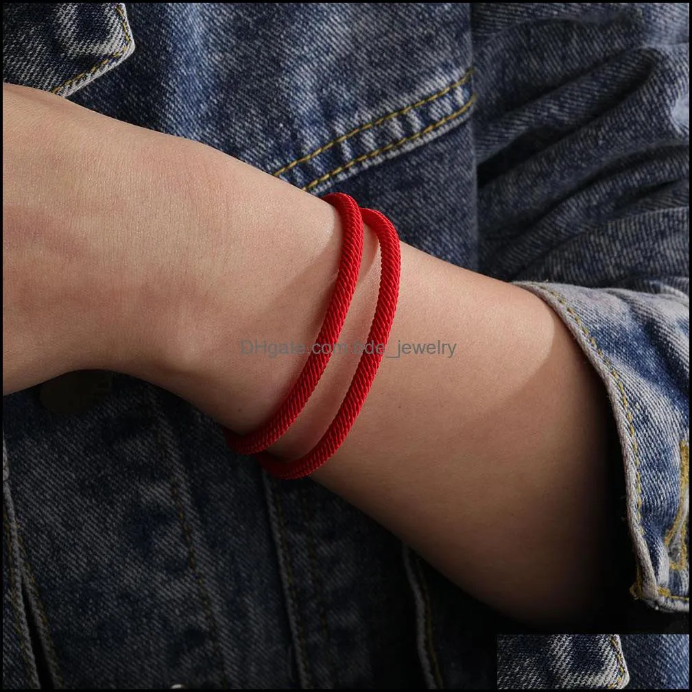 2021 lucky red rope thread link bracelet women men boho handmade adjustable woven string distance couple bracelets jewelry gift