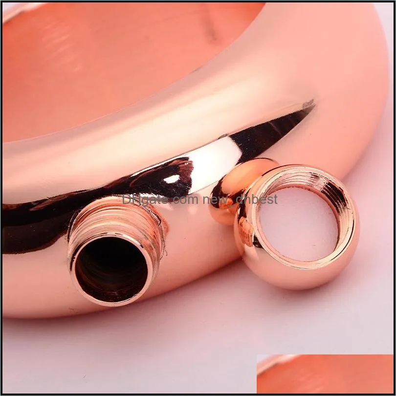  3.5oz water bottle booze bangle 304 stainless steel wine glasses flask bangles bracelet for women men creative jewelry with gift