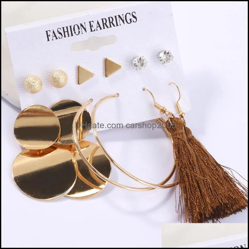 tassel earring set shell dangle earrings bohemian stud fashion jewelry for women girls party gifts dhs c45fz