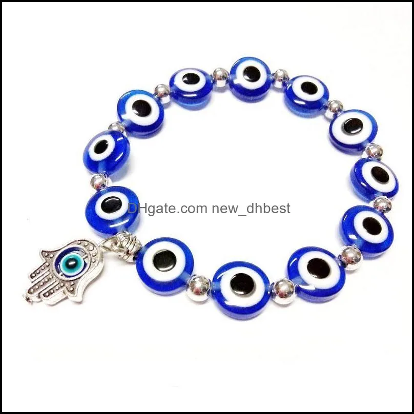 fashion turkish lucky evil eye bead bracelets blue men women handmade jewelry charm bracelet female