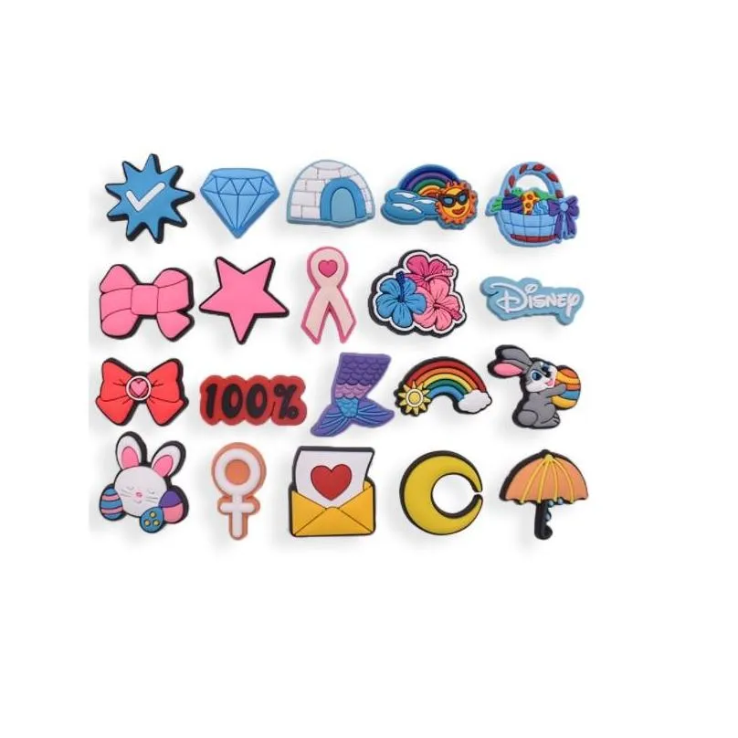 discount pvc designer charms shoe decorations charm parts accessories jibitz for croc charms bracelets wristband buttons buckle party favor bithday