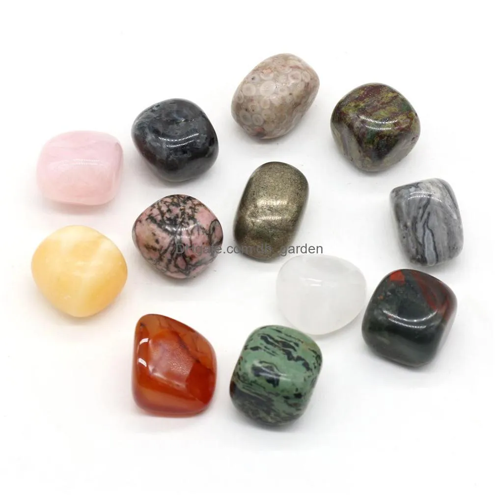 polished loose chakra natural stone bead palm reiki healing rose quartz mineral crystals tumbled gemstones hand piece home decoration gifts