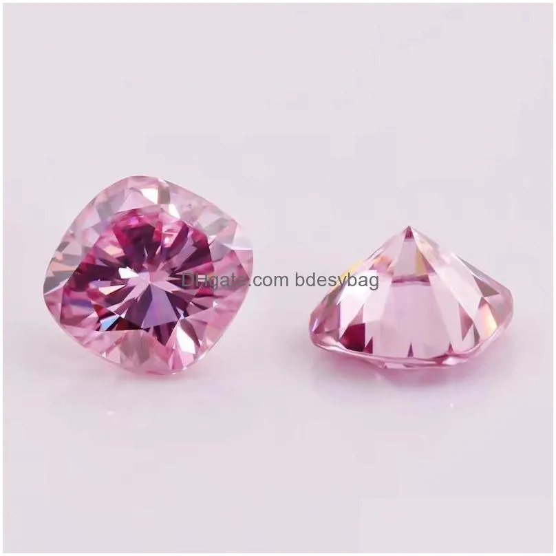 other certicated pink color cushion cut moissanite loose stones diamond pass lab grown gemstone for diy jewelry ringother otherother