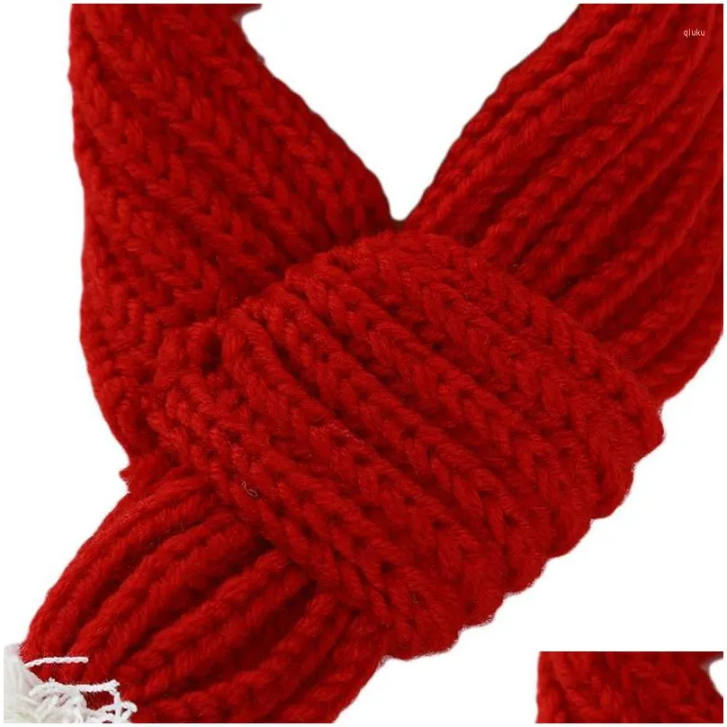 christmas decorations fashion warm scarf knitting stretchable machine loom diy red craft wool yarn knit tool gifts decoration