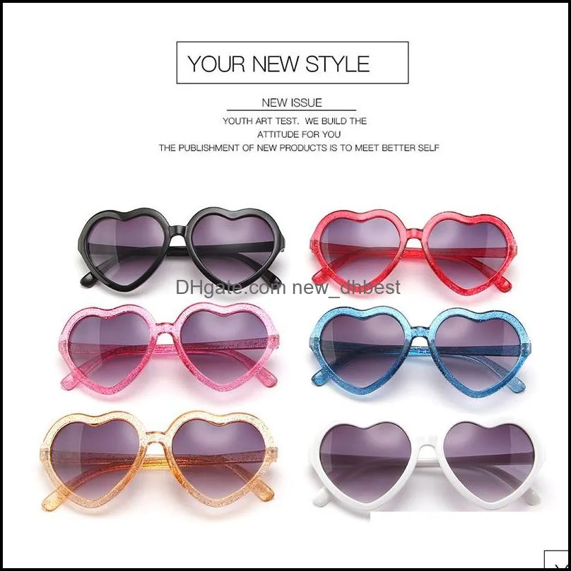 kids sunglasses boy girls heart shaped sun glasses trendy allmatch baby sunglasses children fashion shade eyewear