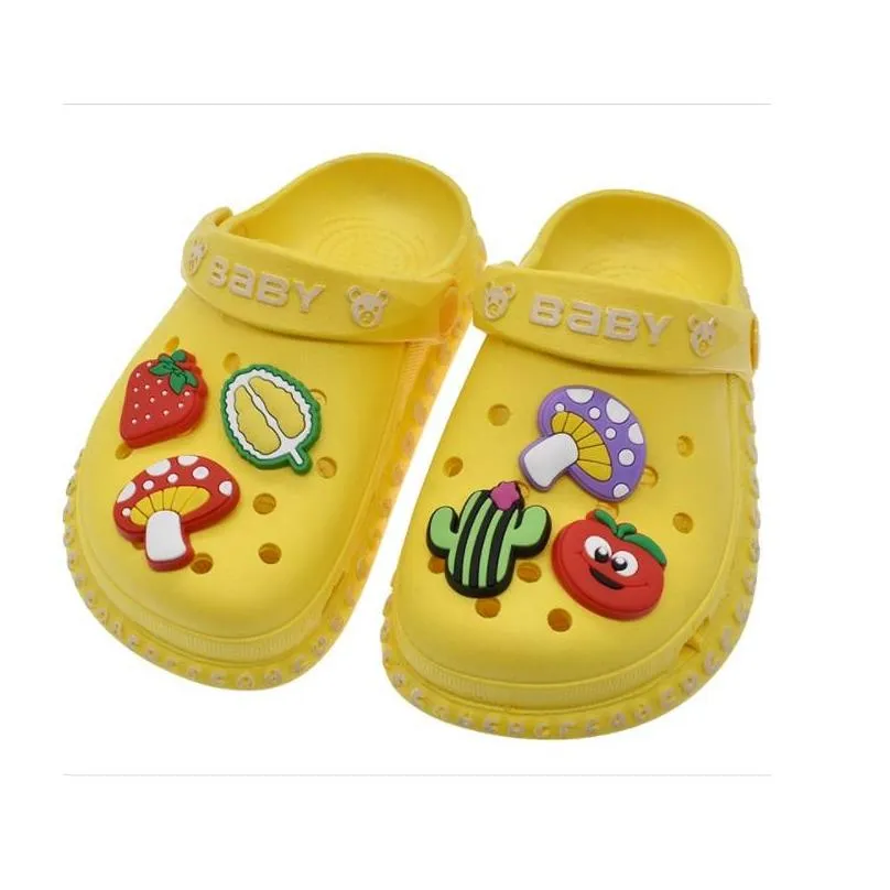 lovely cute cartoon pvc shoe charms shoe buckle fit bracelets band croc jibz shoe accessorieswristband girls baby boys gift