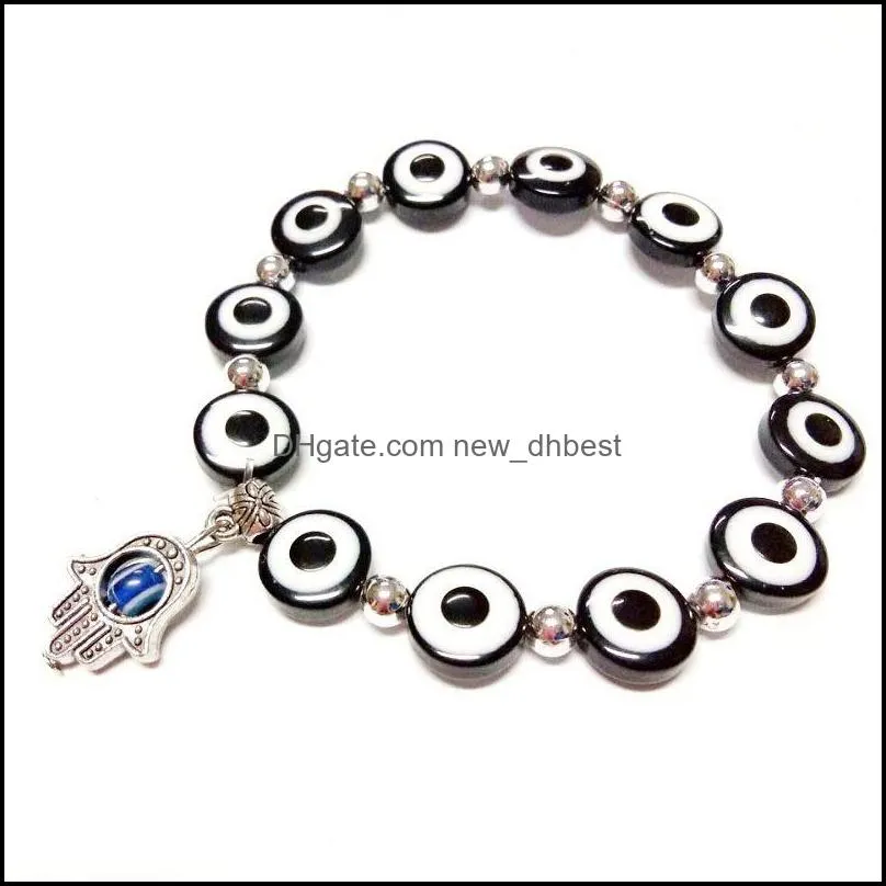 fashion turkish lucky evil eye bead bracelets blue men women handmade jewelry charm bracelet female