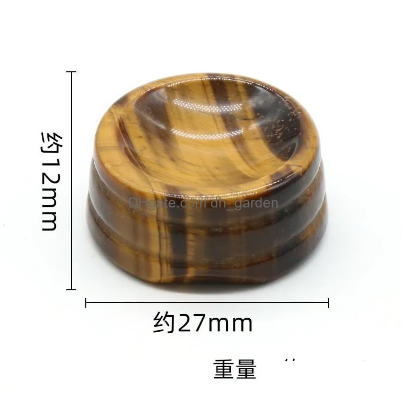 natural crystal agate stone ball base decoration eggshaped stone bottom supporting round bead seat ornaments