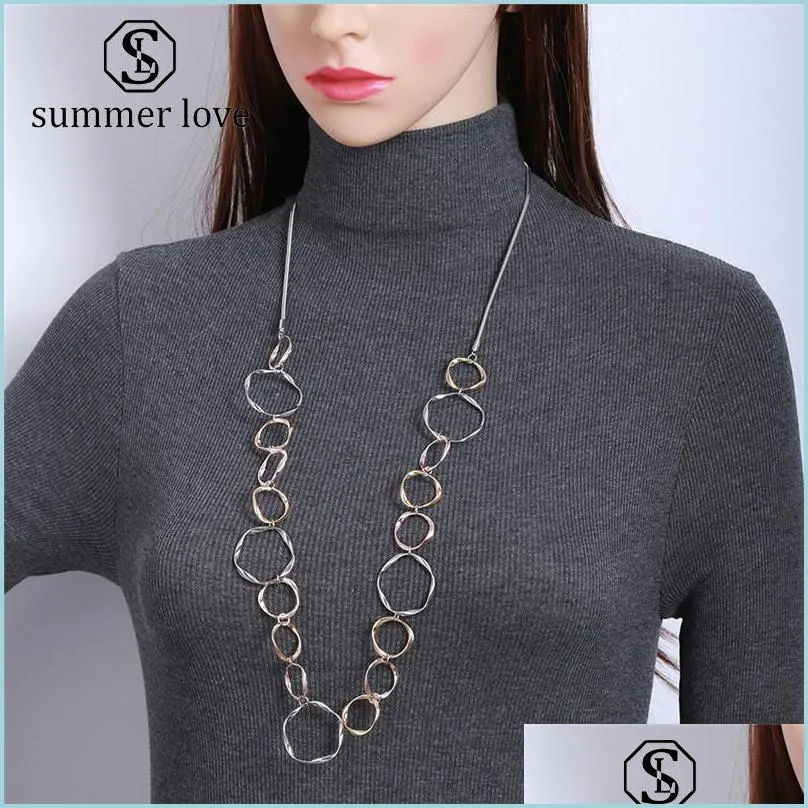  fashion punk circle sheap pendant necklace bracelet earring for women elegant gold silver plating round chain necklace jewelry