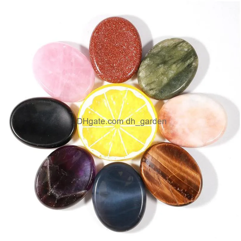 worry stone thumb gemstone natural rose quartz healing crystal therapy reiki treatment spiritual minerals massage palm gem