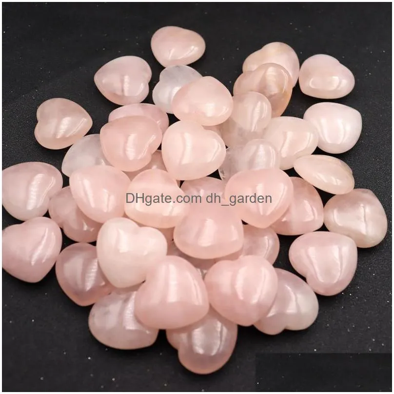 3cm heart statue carved decoration stone rose quartz healing crystal natural stone gift room ornament decor