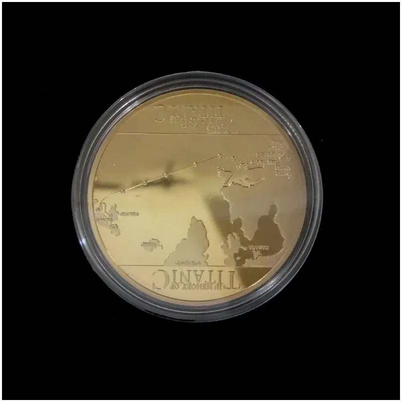 us gold plated coin titanic ship collectible coins incident art collection medal commemorative coins souvenir for home