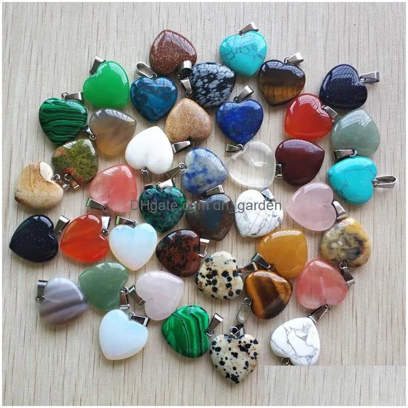 natural stone love heart keychains key rings healing crystal car decor keyrings keyholder for women men whoelsale