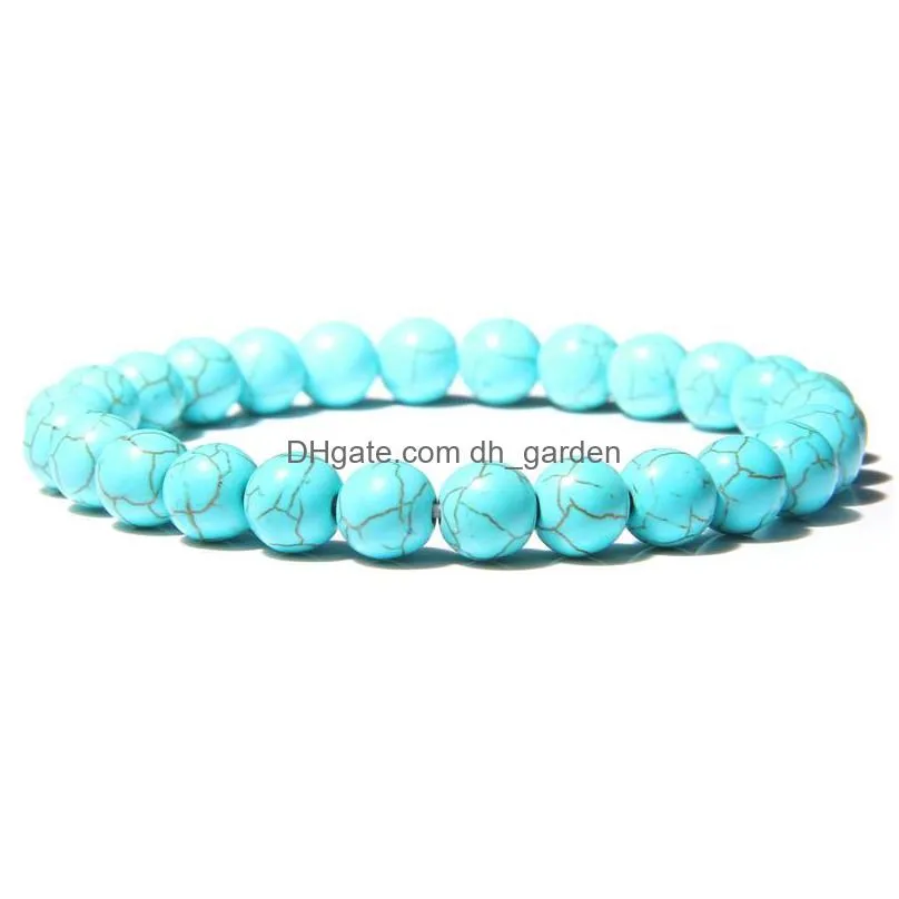 3colors 8mm black lava stone strand turquoise bead bracelet  oil diffuser bracelet for women men jewelry