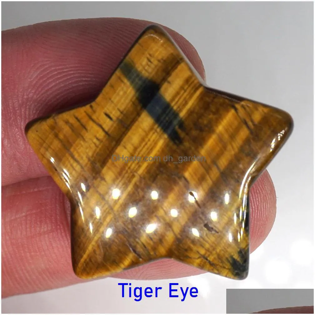 3cm mini star statue ornament natural stone crystal carving home decoration crystals polishing gem healing jewelry