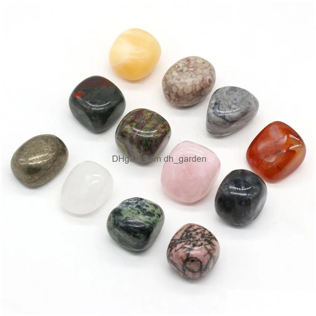 polished loose chakra natural stone bead palm reiki healing rose quartz mineral crystals tumbled gemstones hand piece home decoration gifts