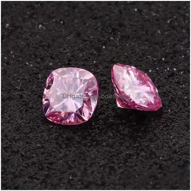 other certicated pink color cushion cut moissanite loose stones diamond pass lab grown gemstone for diy jewelry ringother otherother