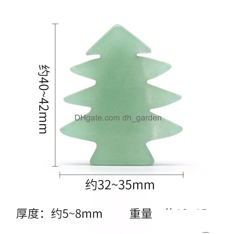 natural quartz stone mini christmas tree carving crystal healing decoration crafts small gifts