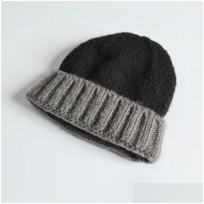 autumn winter womens knitted hat sweetwork color warm beanies caps lady knitted hat
