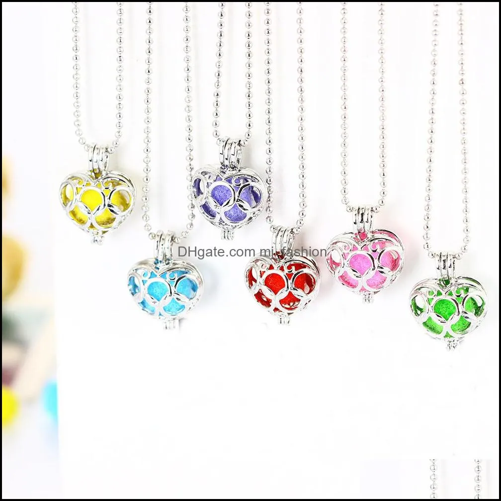 2016 hollow moon necklace opening heart locket pendants necklace for women girl gift diy original jewelry 6 colors