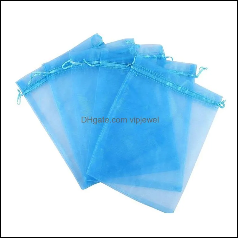 mic 100pcs white royal blue pink etc. 20color organza gift bags 7x9cm with drawstring wedding party christmas favor gift bags49