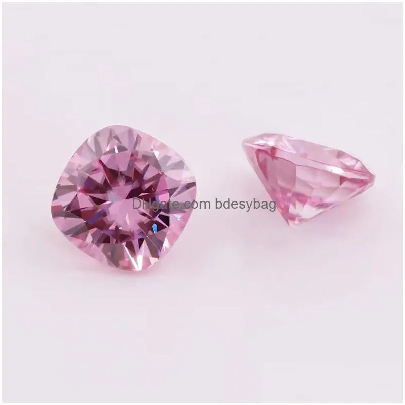 other certicated pink color cushion cut moissanite loose stones diamond pass lab grown gemstone for diy jewelry ringother otherother
