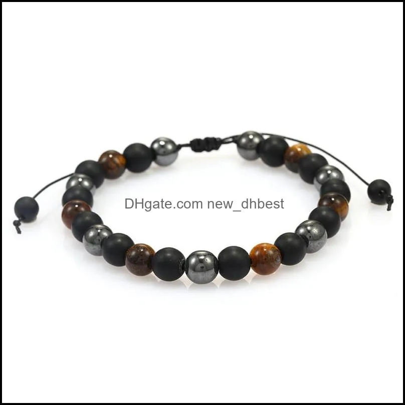  classical handmade braiding and elastic rope bracelet for men women bead braided charm bracelets jewelry gift wholesalez