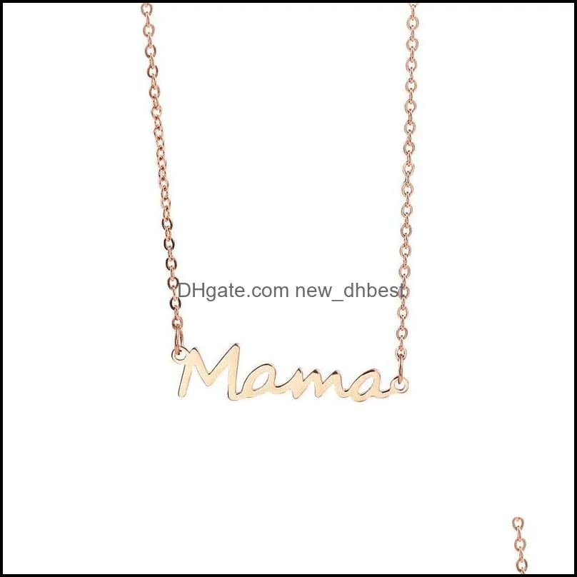 delicate letter mama necklace mothers love pendant jewelry minimal necklace for moms mother birthday mothers day giftsz