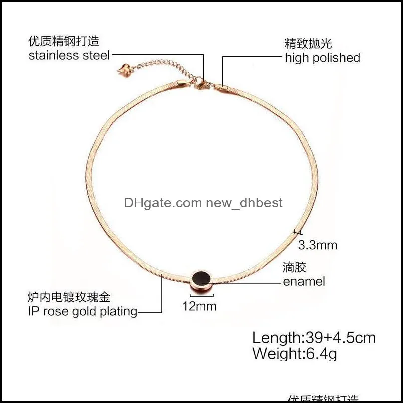  arrival stainless steel choker necklaces for women minimalist rose gold snake chain necklace statement fashion jewelry couple