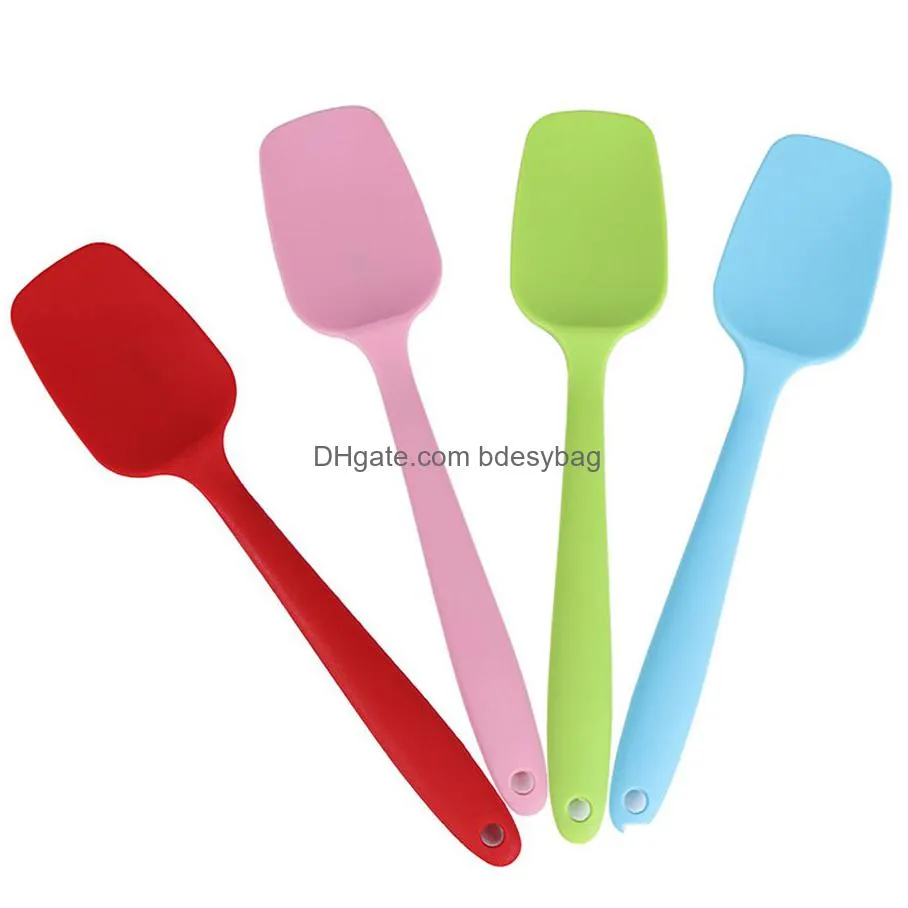 baking pastry tools seamless silicone spoon spatula bpa kitchen scraper utensil for baking and cooking ice cream scoop jk2004