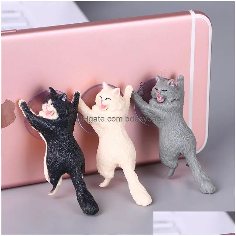 party favor sucker mobile phone holder with suction cup cute animal model suckers stand lazy man desktop trestle vavious colors 1 4hc