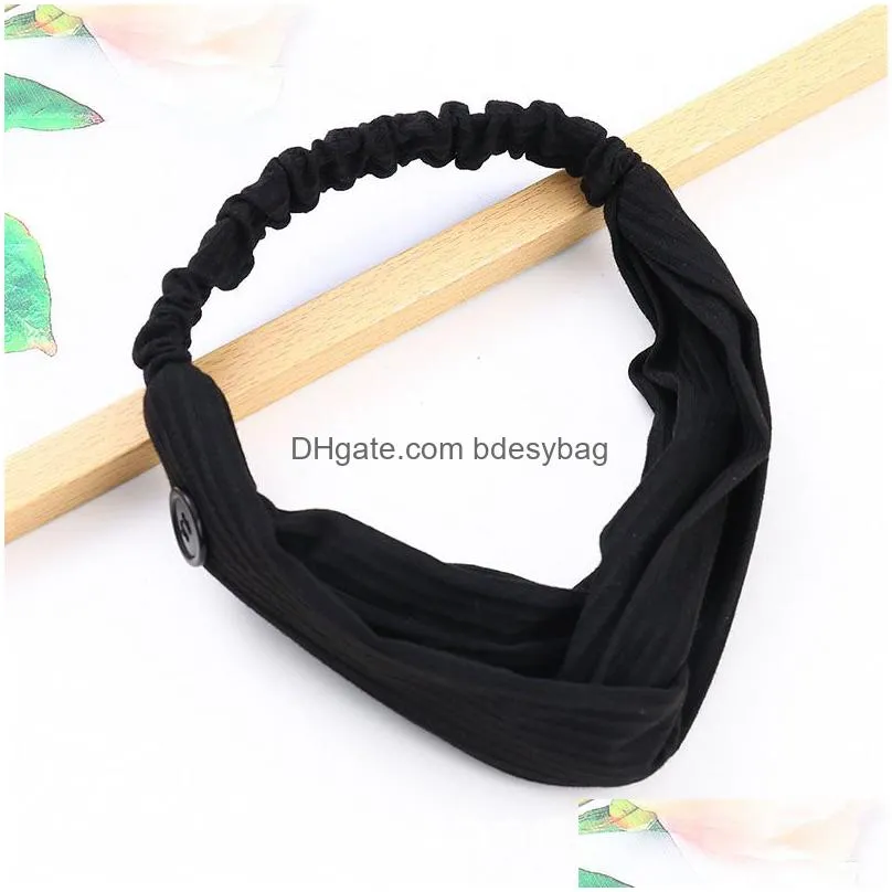 party favor sports face mask hairbands with button knit solid color ear protect headbands gym yoga hair band for women hairs accessories 1 8fb