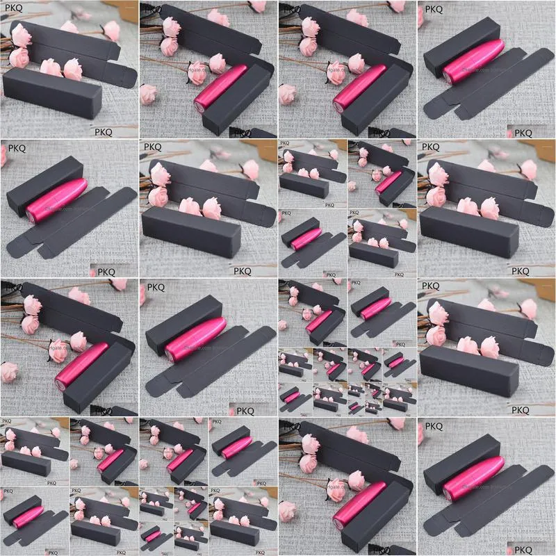 gift wrap 50pcs black kraft paper box small lipstick packaging boxes mini storage blank present 2.5x2.5x8.5cm1