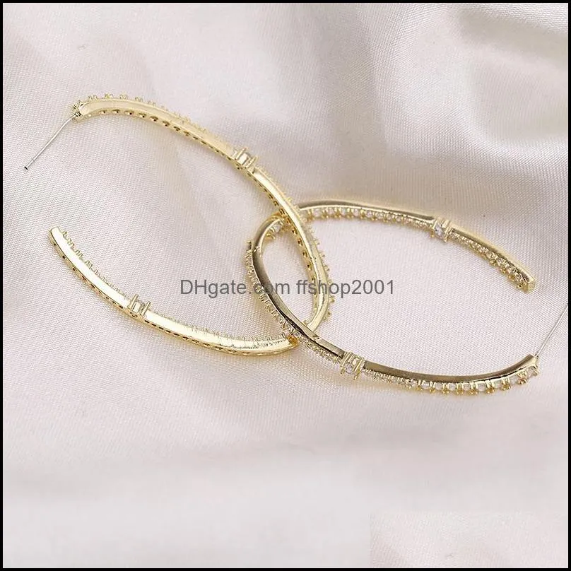 vecalon large hoop earrings gold/silver color for women big circle earrings wedding jewelry party accessories 3658 q2