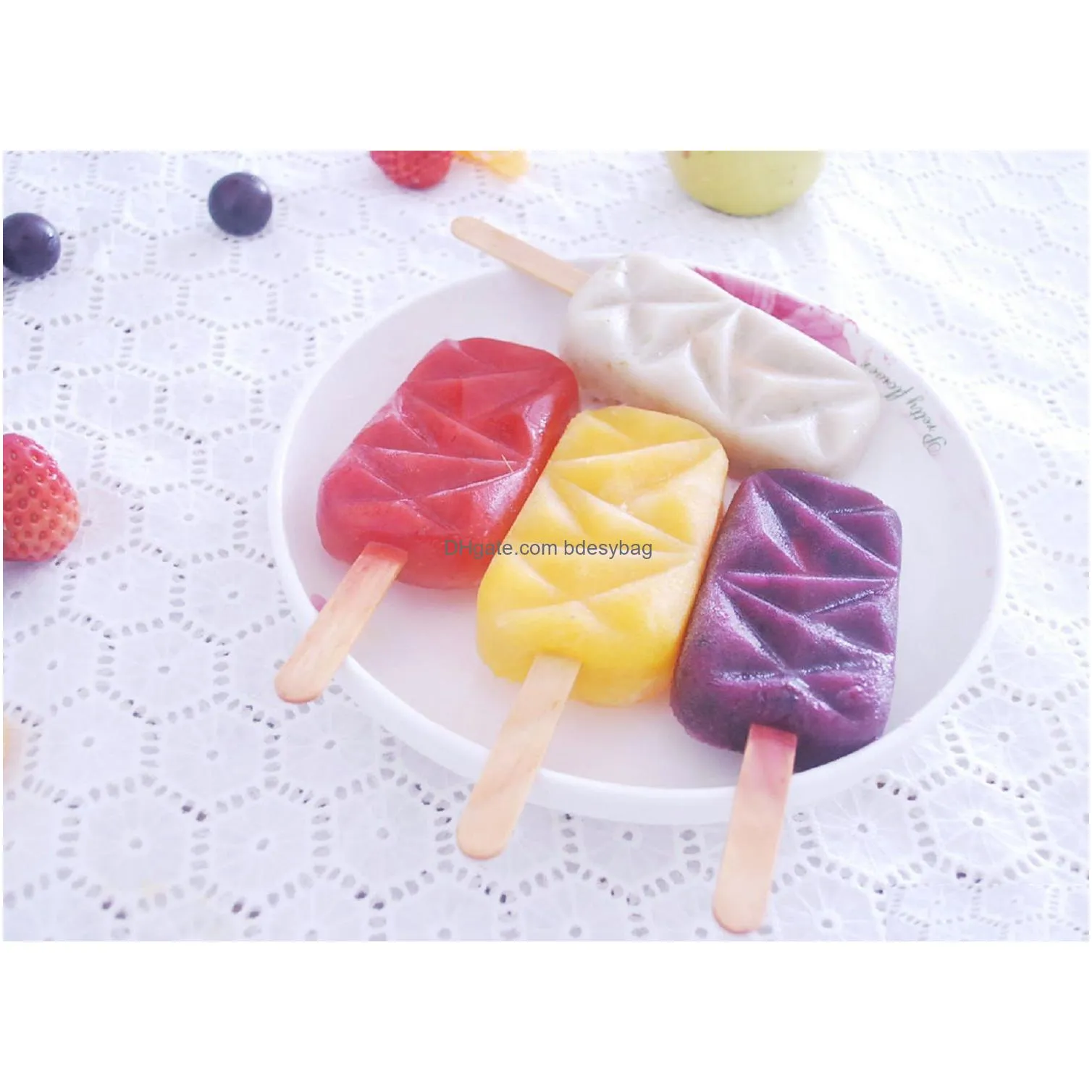 baking moulds silicone ice cream moulds 4 cell cube tray cakesicle mold popsicle maker diy homemade zer lolly mould cake  tools