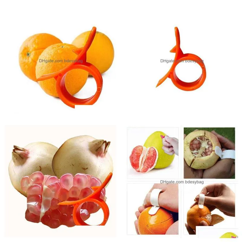 fruit vegetable tools 1pcs kitchen gadgets cooking tools peeler parer finger type open orange peel orange device dh0013