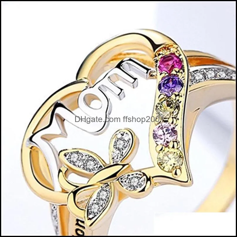 jewelry loving stones ring mothers day gift mom rings female 3668 q2