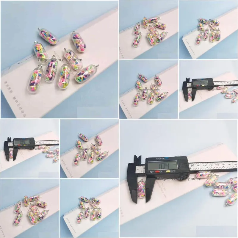 10pcs kawaii capsule resin charms for jewelry making cute pendant diy earings keychain accessories c345