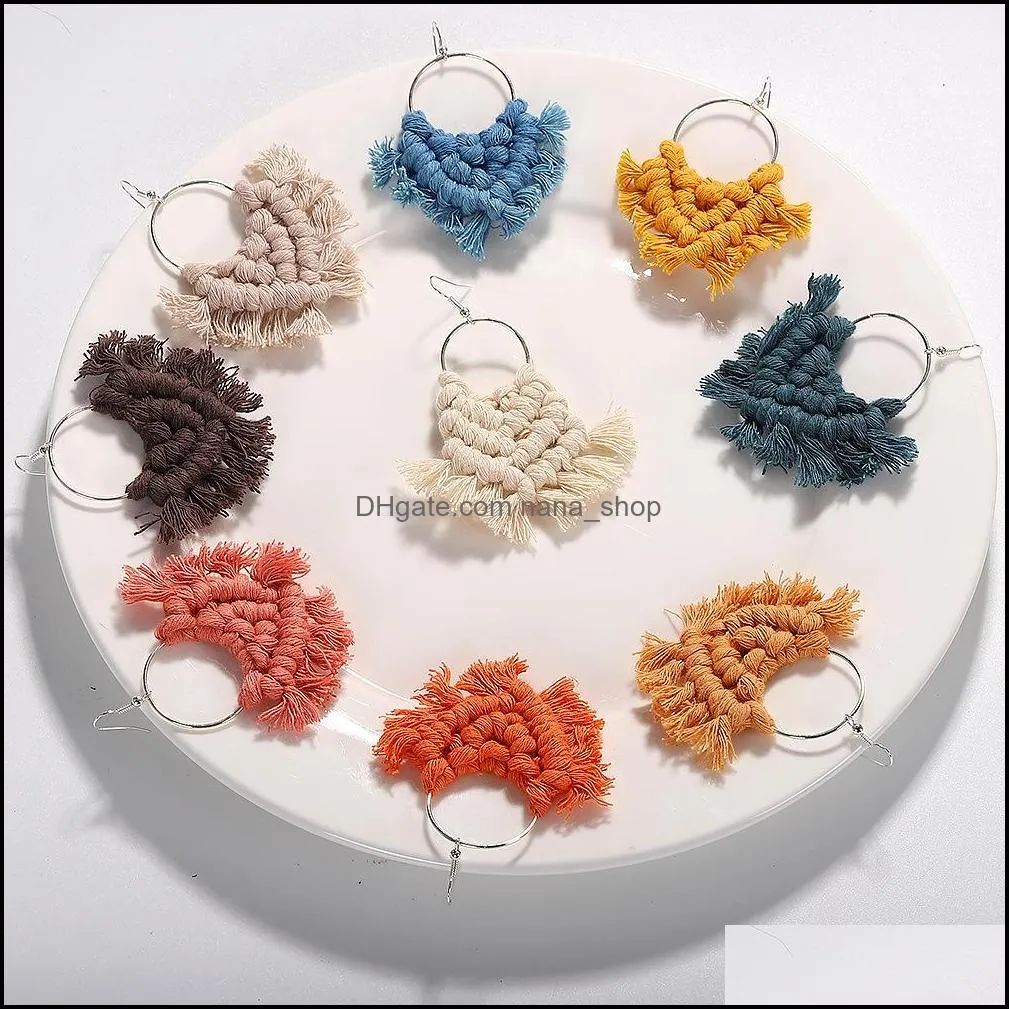 unique design heart tassel dangle earrings for women girl fashion colorful bohemian hoop tassel earrings party wedding jewelry gift