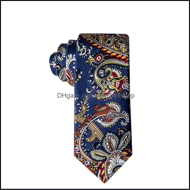 casual floral print neck tie for men skinny cotton wedding mens neckties classic suits fashion accessories