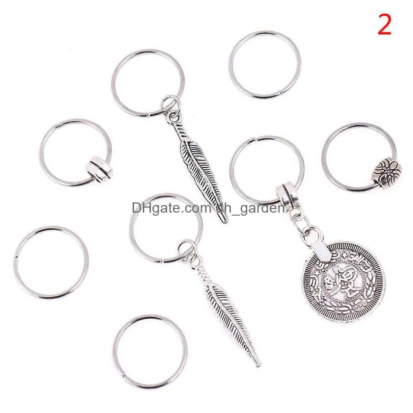 metal african hair rings beads cuffs tubes charms dreadlock dread braids jewelry decoration accessories