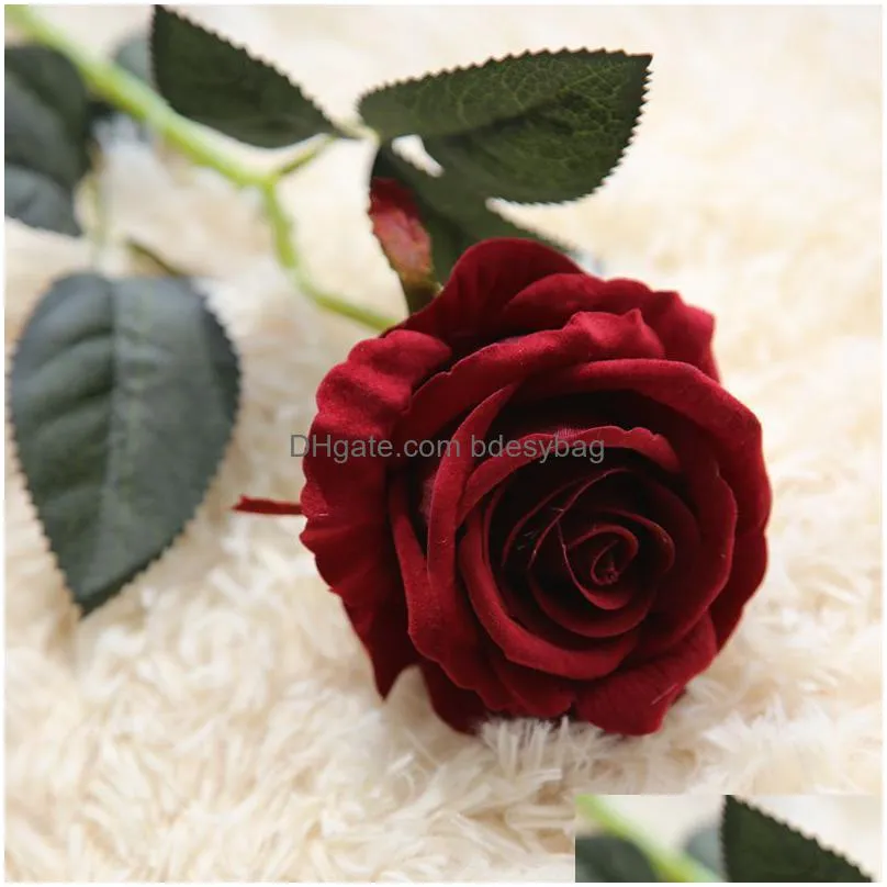 decorative flowers wreaths flannelettes rose artificials flower good looking dried flowers hands wedding home furnishing decoration arts and crafts 2 4ff