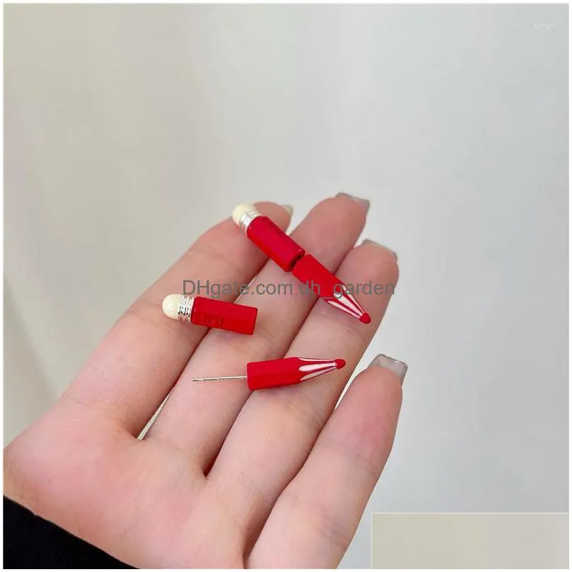 dangle chandelier timlee e238 cute red pencil alloy earrings accessories wholesaledangle