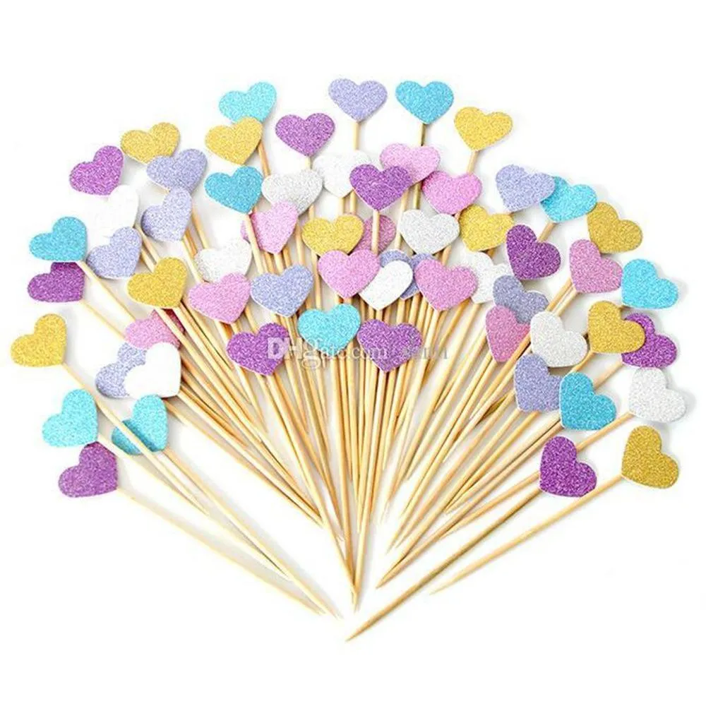 party decoration wholesale party decoration handmade lovely heart cupcake toppers girl baby shower decorations party supplies birthday